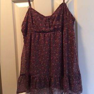 American Eagle tank with ruffle