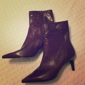 Nine West mid calf leather boots