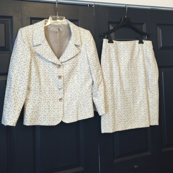 Cream Skirt Suit
