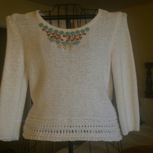 Cotton knit sweater.