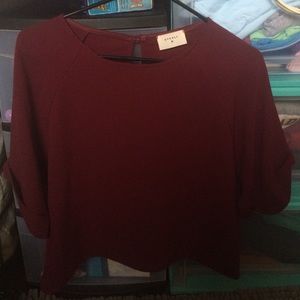 Burgundy francesca blouse