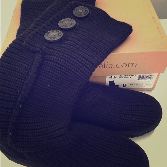 UGG Shoes - UGG Australia "Cardy" Classic Knit Black Boot