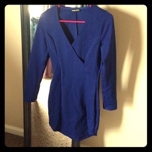 Blue body con dress