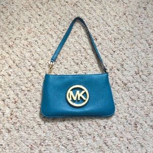 NWOT Michael Kors Turquoise Wristlet