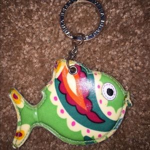 Vera Bradley fish keychain