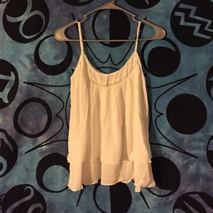 Flowy Layered White Top