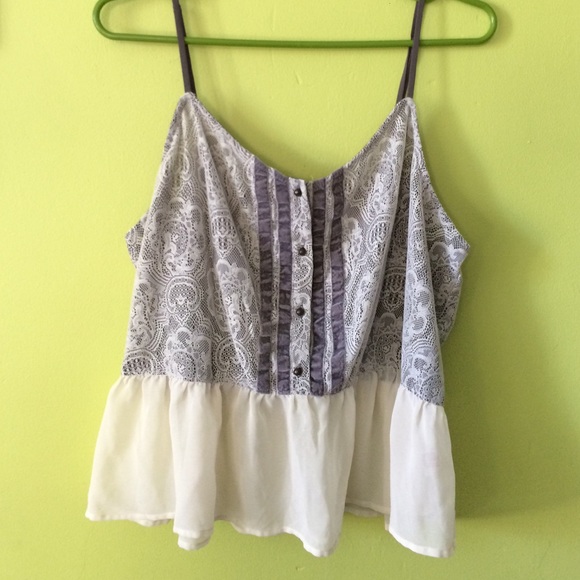 Lace spaghetti strap top - Picture 1 of 4