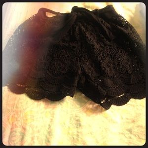 🔊 Black Lace Shorts