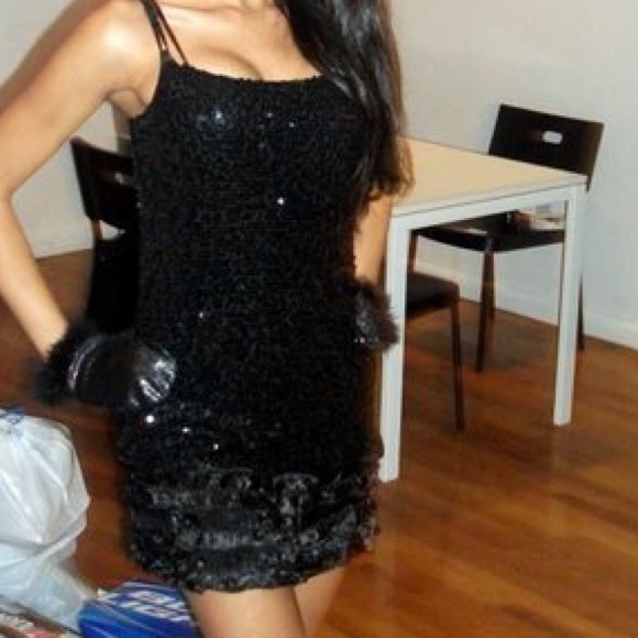 Little Black Sequin Dress