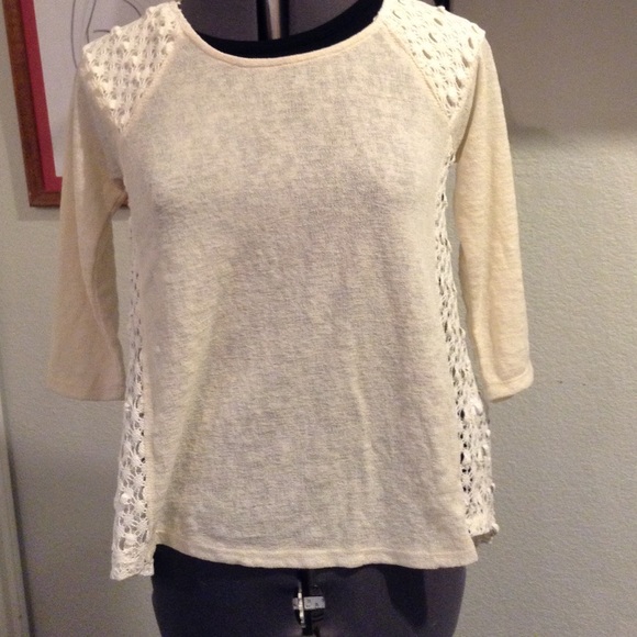 Tops - Cream lace top :)