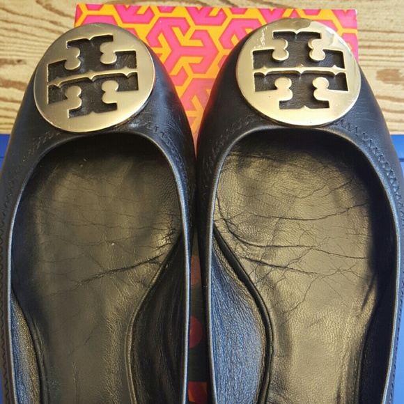 $$$SOLD$$$Tory Burch Classic Reva Flats Black 9.5 - Picture 3 of 4