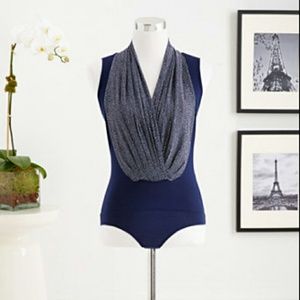 NY&C Eva Mendes Bodysuit - Confetti Hearts Print