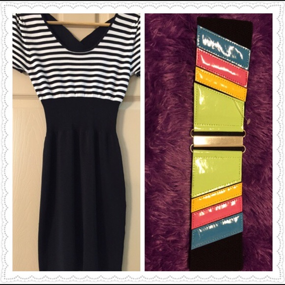 Bebe dress bundle with BCBG belt 👠  💐