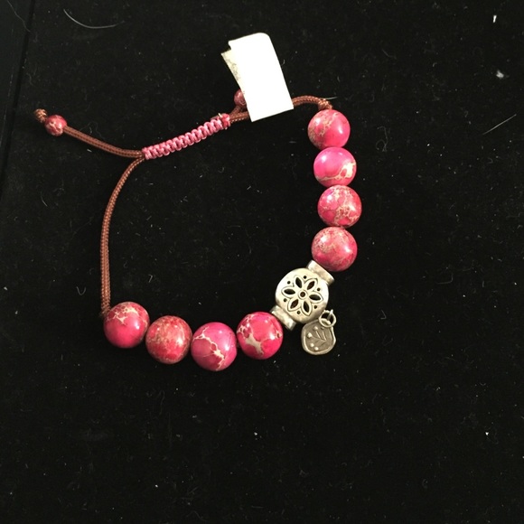 Silpada fuchsia jasper retired bracelet