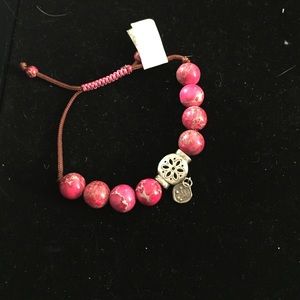 Silpada fuchsia jasper retired bracelet