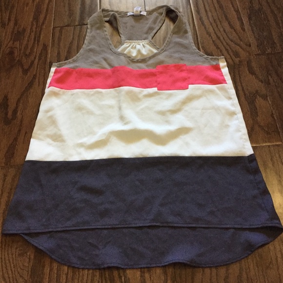 Color block racer back tank