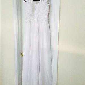 Chiffon white dress