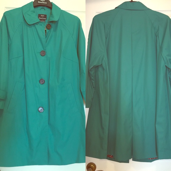 🍀Emerald Green Dennis Basso Raincoat🍀