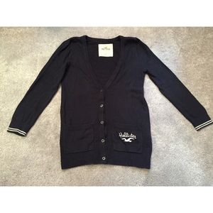 Hollister Navy Cardigan