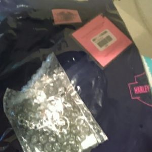 Black Harley long sleeve shirt & bracelet