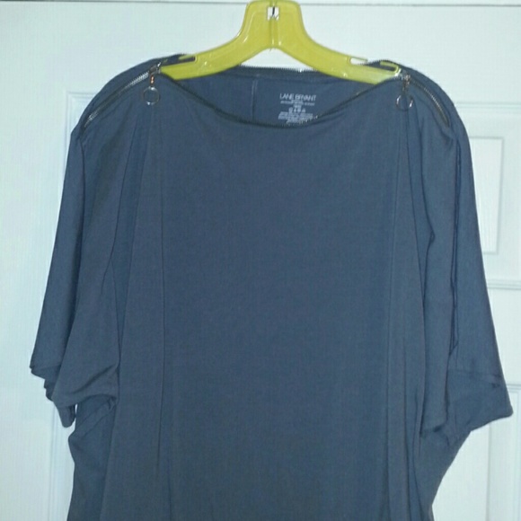 SOLD ON EBAY--Lane Bryant top, gray, size 18/20