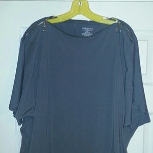 SOLD ON EBAY--Lane Bryant top, gray, size 18/20