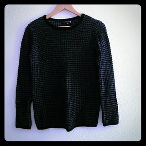 Black knit sweater