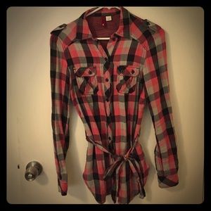 Flannel tunic