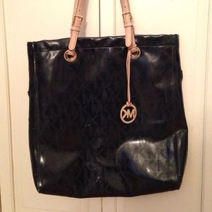 Michael Kors MIRROR METALLIC BLK TOTE