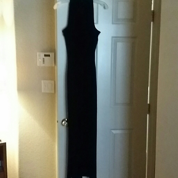 Ralph Lauren long, sexy, black dress