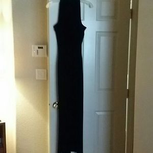 Ralph Lauren long, sexy, black dress