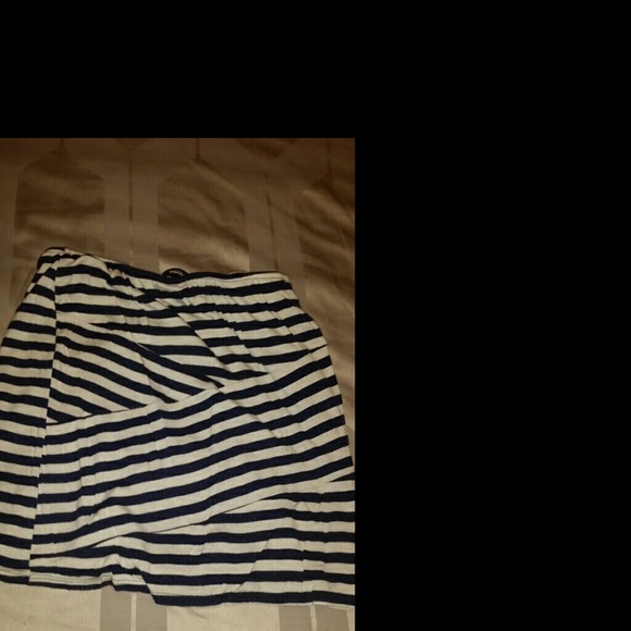 Vanity Navy White stripe skirt