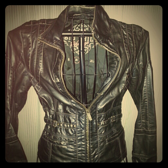 Vegan Leather Vintage Motor Jacket