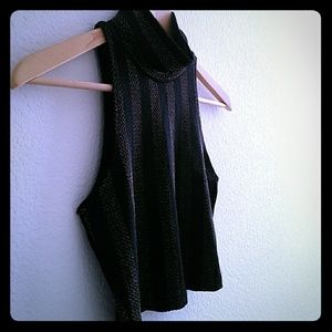 Black and gold crop top