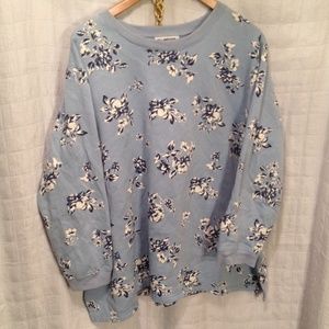 Vintage blue flower sweater