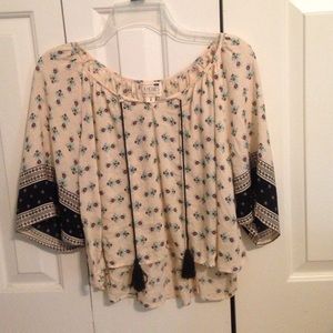 LA Hearts floral tunic/blouse