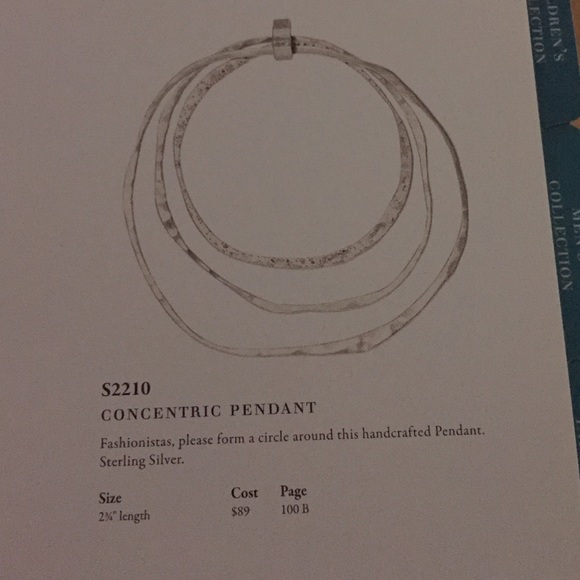 Silpada retired concentric pendant