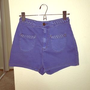 High wasted denim shorts