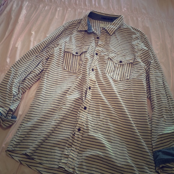 Men's long sleeve collar shirt