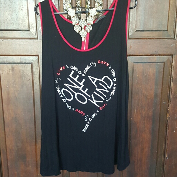 Black Red Trimmed Tank