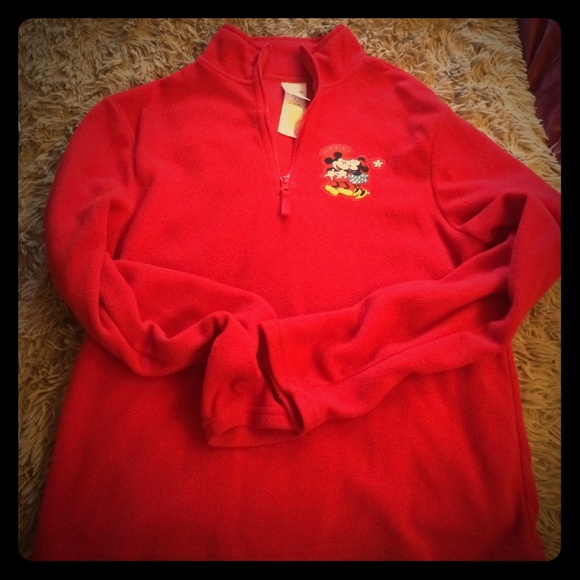 Red Fleece Disney sweatshirt