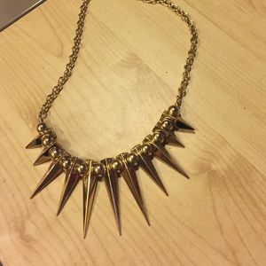 Gold spike necklace