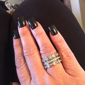 Chloe & label 3 ring set size 8