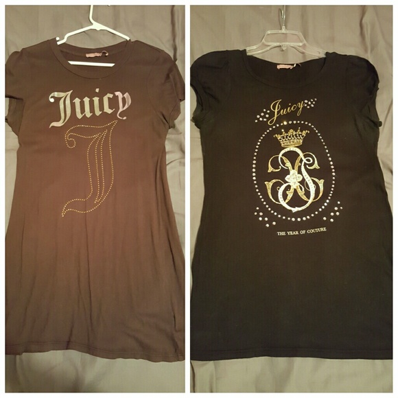 2 Juicy Couture Rhinestone Tshirts