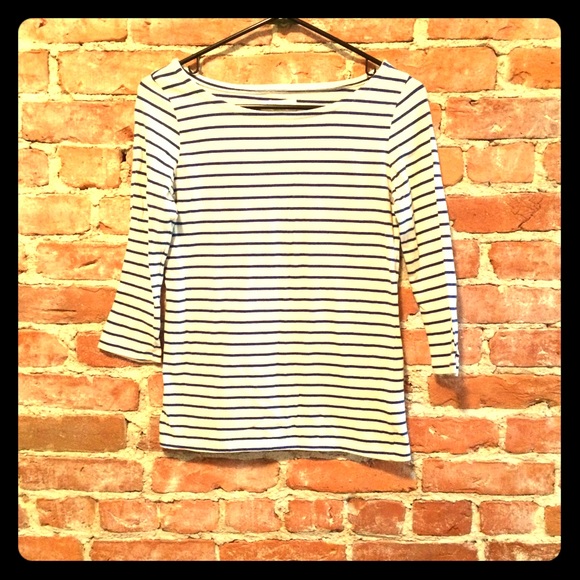 Forever 21 M navy striped tight long sleeve