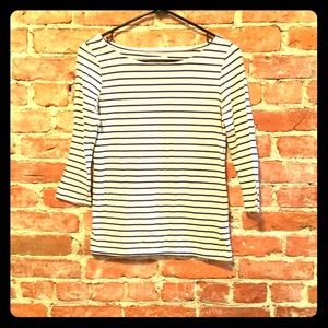 Forever 21 M navy striped tight long sleeve