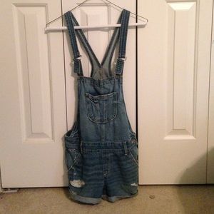 Jean overall shorts