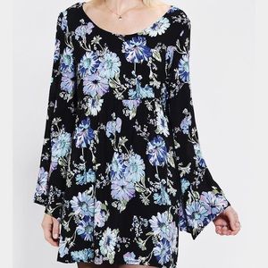Urban Renewal Long Sleeve Floral Print Dress