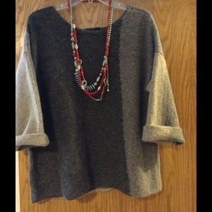 Eileen Fisher, Wool sweater in 5 shades of gray😊
