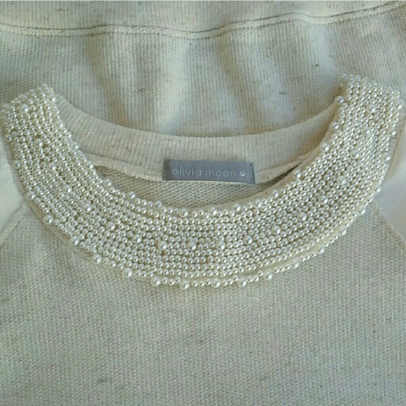 Olivia Moon Sweaters - SALE! Adorable Embellished Beaded Sweater Small